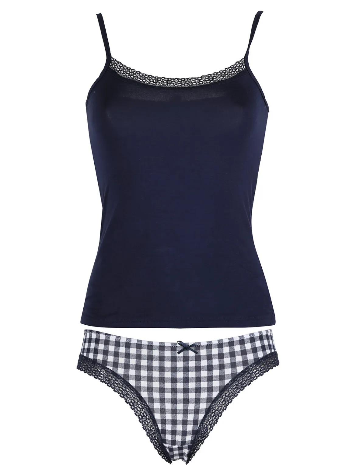 Magic Dream Coordinato intimo da donna con top e slip a quadretti