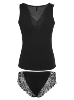 Magic Dream Coordinato intimo donna con ricami in pizzo - nero