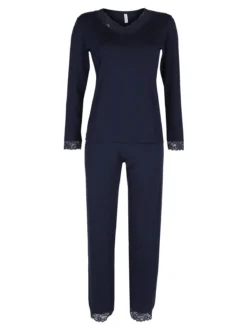 Magic Dream Pigiama lungo da donna con scollo a V in pizzo