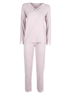 Magic Dream Pigiama lungo da donna con scollo a V in pizzo