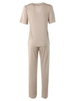Magic Dream Pigiama lungo da donna in fibra di bamboo a maniche corte - nudo