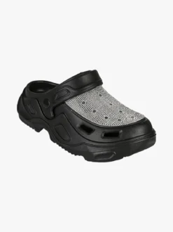Maira Ciabatte donna in gomma con strass - nero