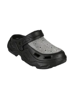 Maira Ciabatte donna in gomma con strass - nero