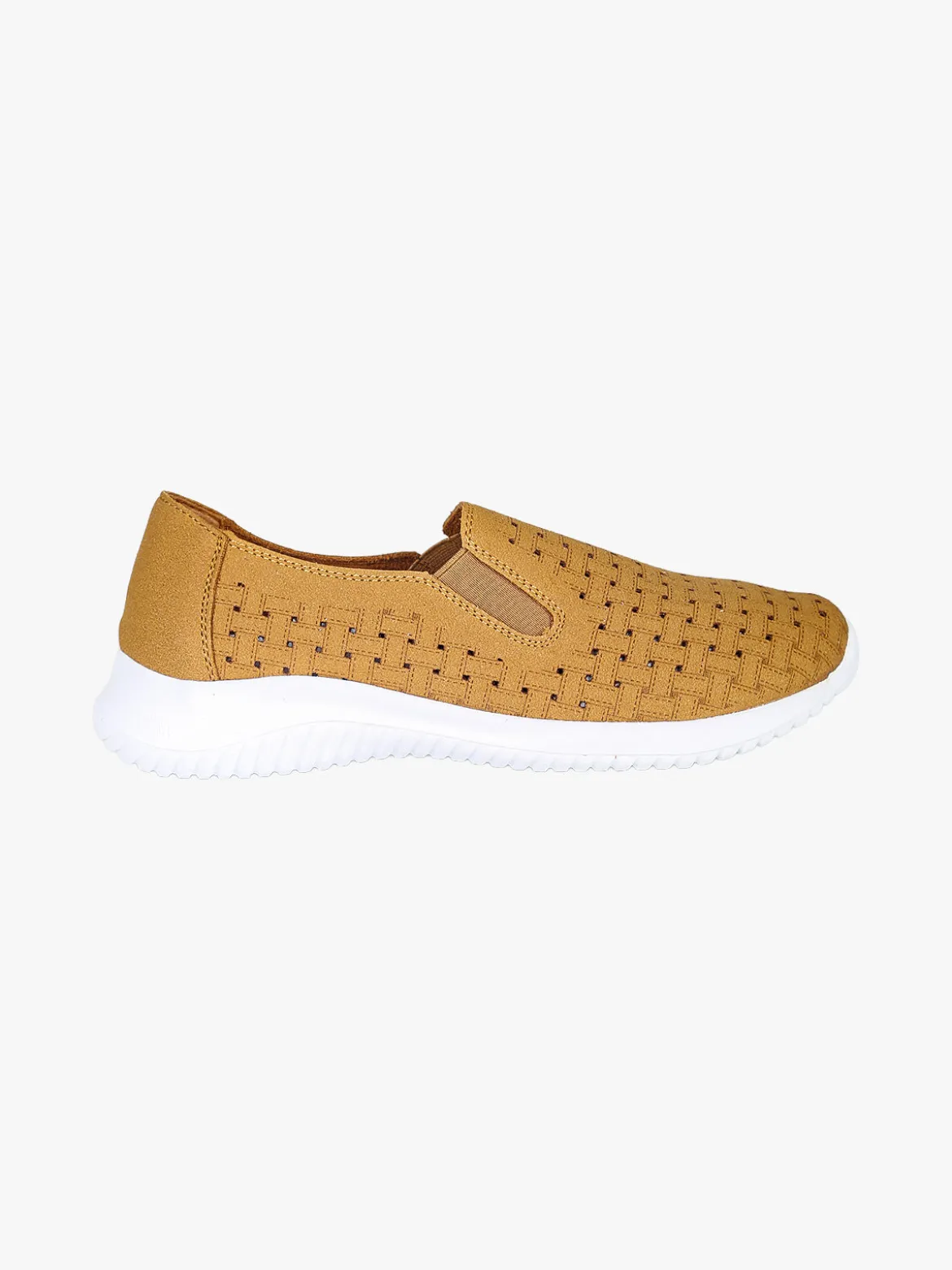 Maira Sneakers donna slip on traforate - cammello