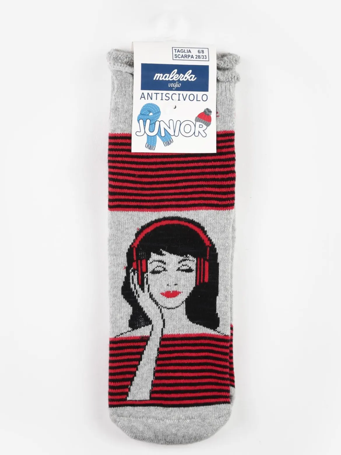 Malerba Calze antiscivolo bambina in caldo cotone con stampe