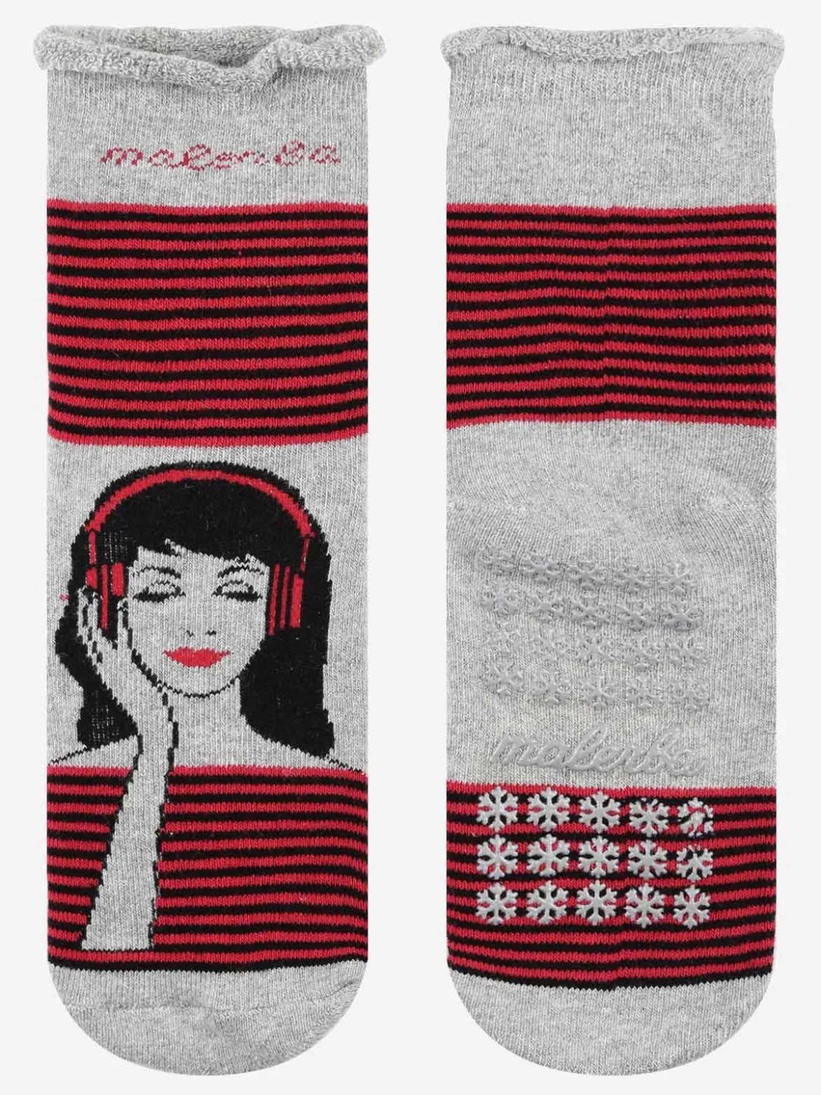 Malerba Calze antiscivolo bambina in caldo cotone con stampe