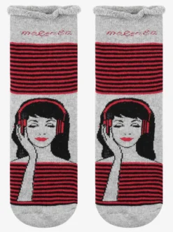 Malerba Calze antiscivolo bambina in caldo cotone con stampe