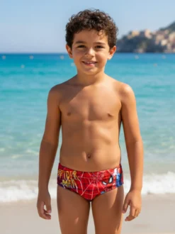 Marvel Spider-Man Slip mare da bambino con stampa - rosso