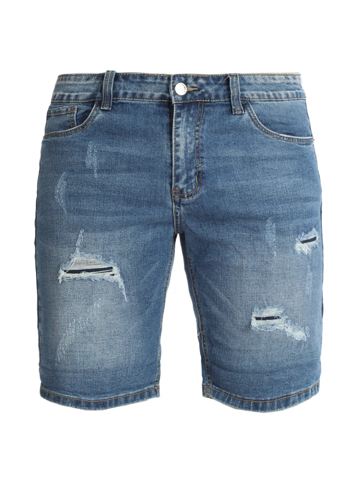 Max & Liu Bermuda in jeans da uomo con strappi