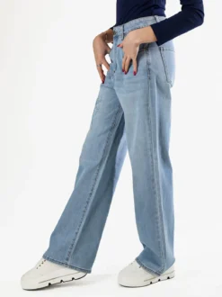 Max & Liu Jeans donna a gamba dritta con ricamo e strass - jeans
