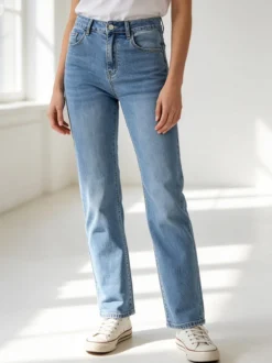 Max & Liu Jeans donna a gamba dritta taglie grandi - jeans