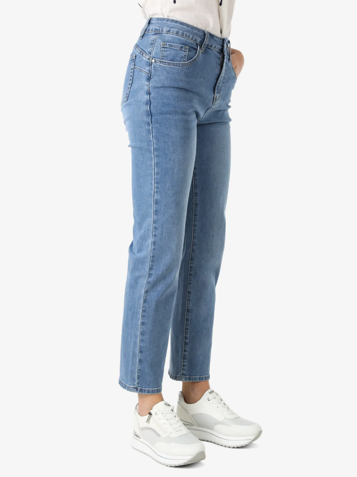 Max & Liu Jeans donna a gamba dritta taglie grandi - jeans