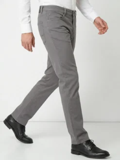 Max & Liu Pantaloni casual da uomo in cotone taglie grandi - grigio scuro