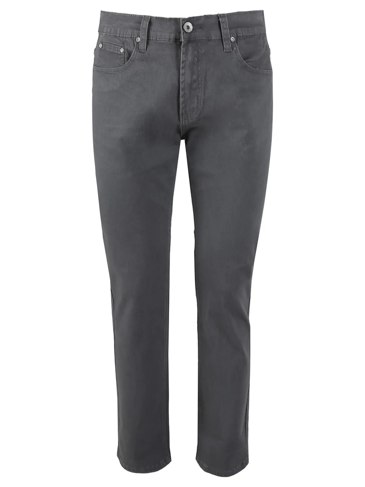 Max & Liu Pantaloni da uomo regular fit in cotone taglie grandi - grigio scuro