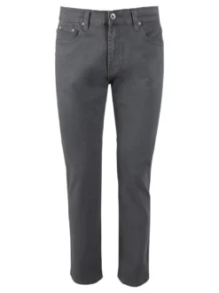Max & Liu Pantaloni da uomo regular fit in cotone taglie grandi - grigio scuro