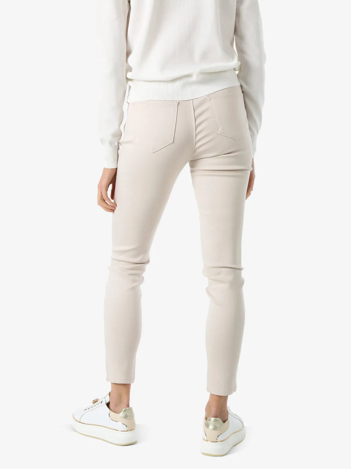 Max & Liu Pantaloni donna push-up - beige