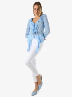 Max & Liu Pantaloni donna push-up - bianco