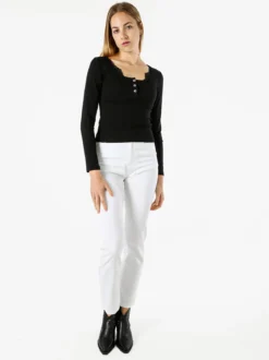 Max & Liu Pantaloni regular da donna - bianco
