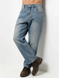 Max Tre Jeans da uomo a gamba larga