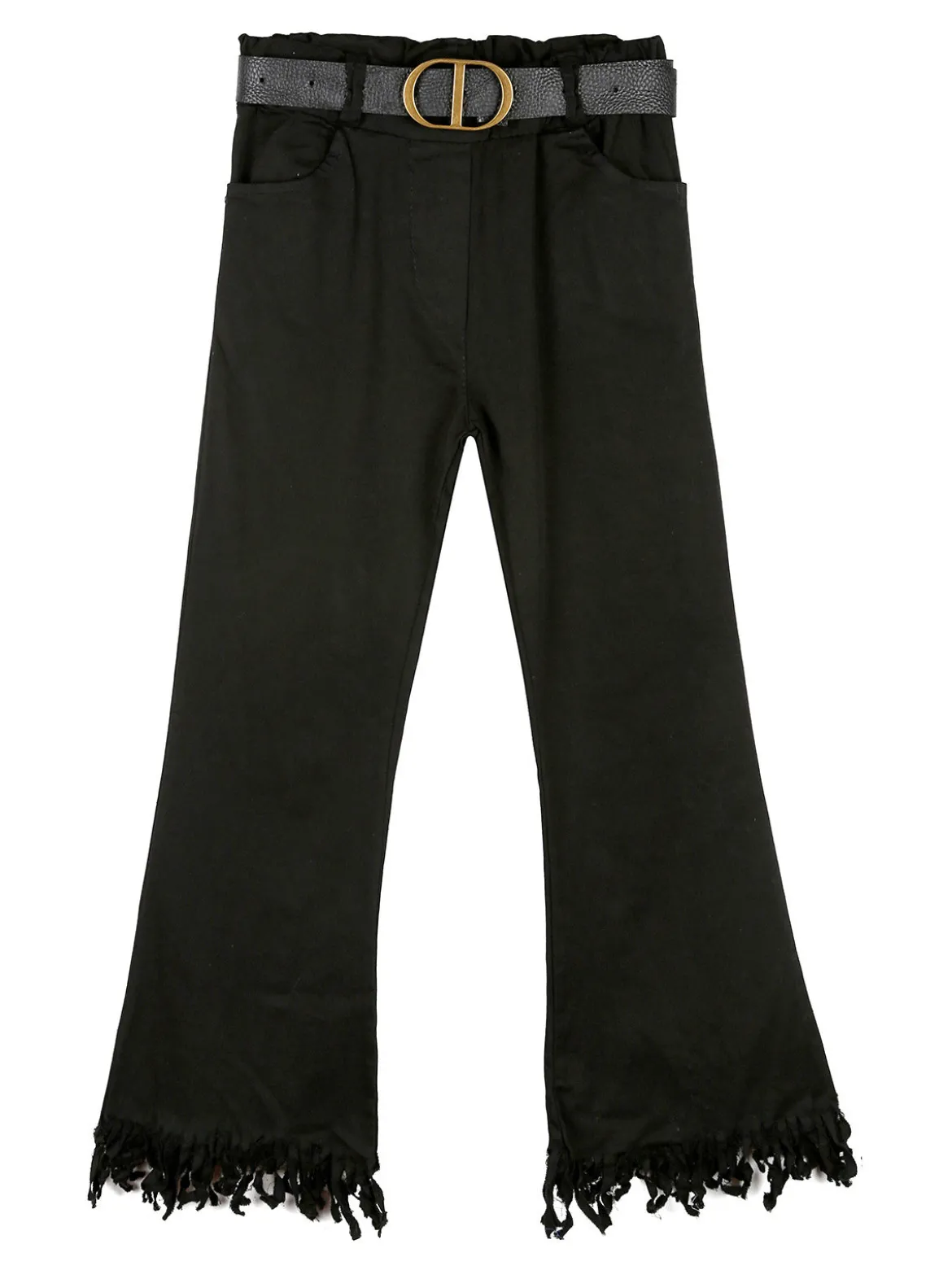 Mec Girl Pantaloni da bambina sfrangiati a zampa