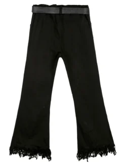 Mec Girl Pantaloni da bambina sfrangiati a zampa
