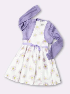 Melany Rose Abito elegante smanicato da bambina stampa fiori