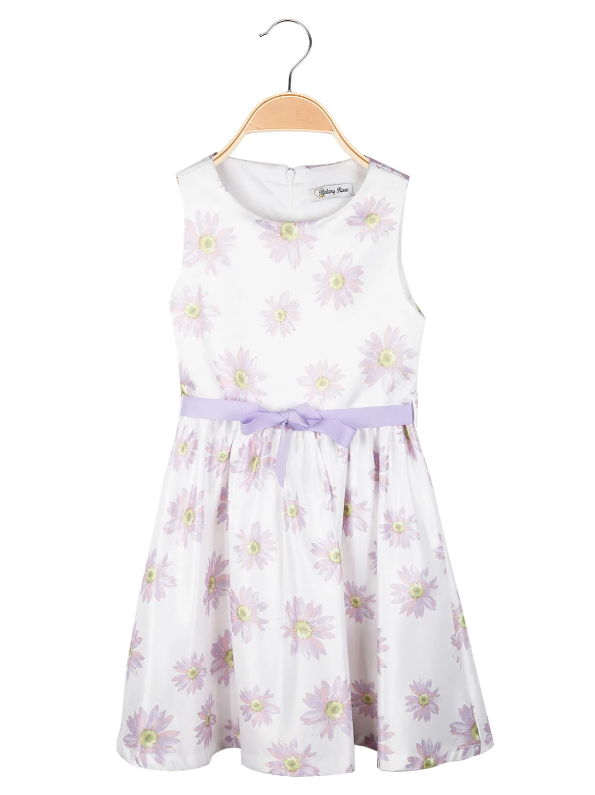 Melany Rose Abito elegante smanicato da bambina stampa fiori