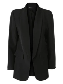 Melitea Blazer donna aperto - nero