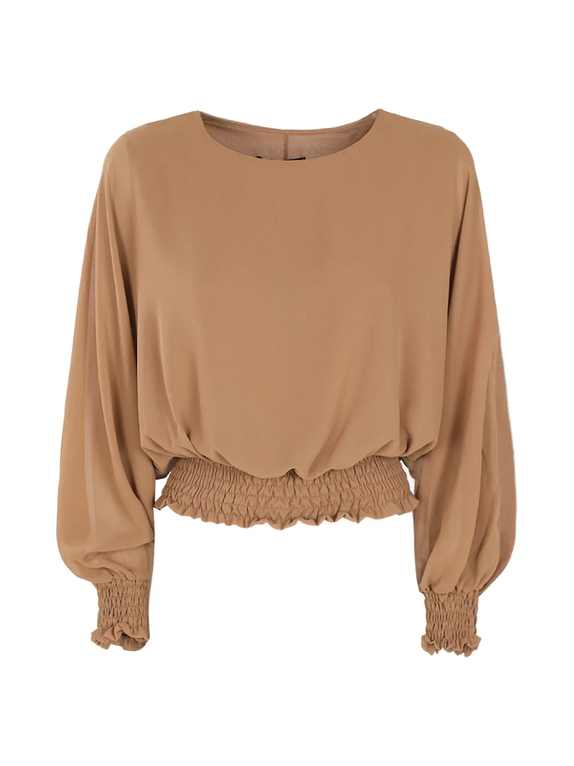 Melitea Blusa donna in voilè con maniche a pipistrello