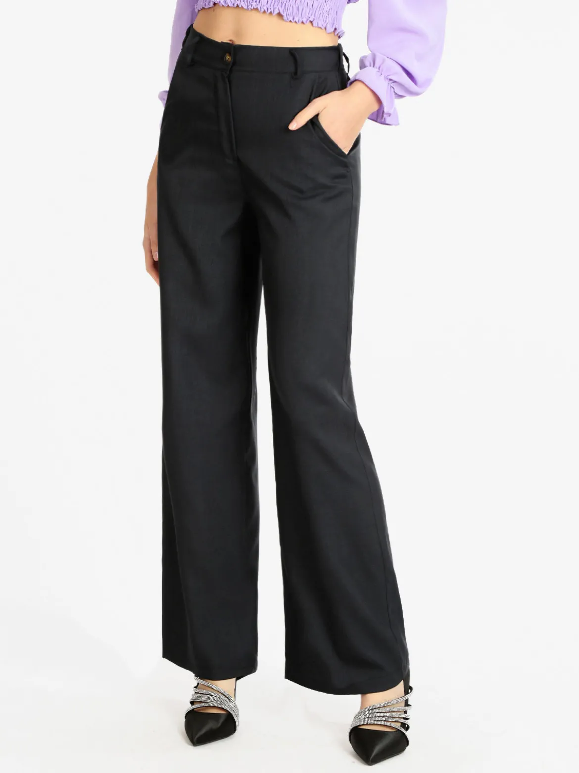 Melitea Pantaloni donna a gamba larga