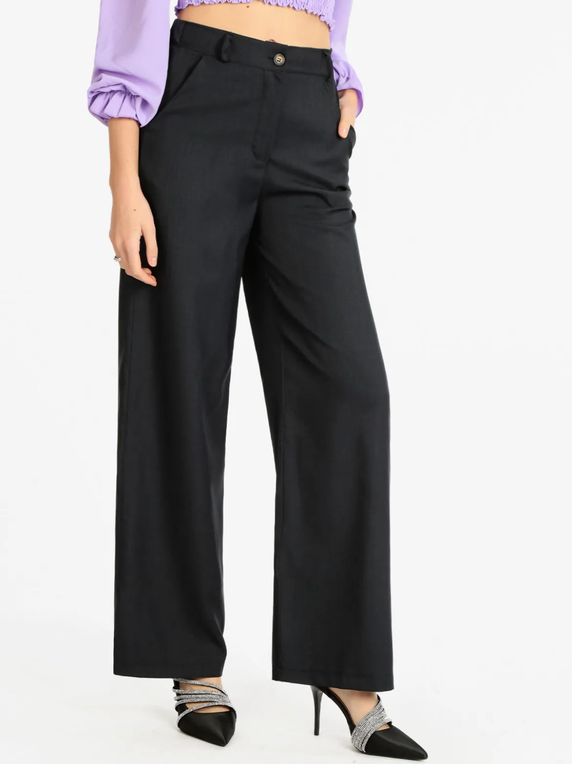 Melitea Pantaloni donna a gamba larga