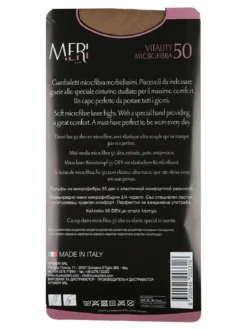 Meri Confezione da 2 gambaletti donna 50 denari - sabbia