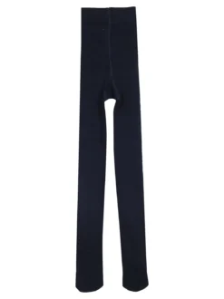 Meritex Collant da bambina in maglia caldo cotone - blu scuro