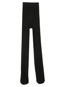 Meritex Collant da bambina in maglia caldo cotone - nero