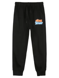Mg Fashion Studio Completo tuta da bambino con cappuccio e zip e stampa davanti e dietro - nero