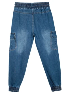 Mg Fashion Studio Jeans cargo da ragazzo con coulisse e polsini