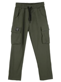 Mg Fashion Studio Pantaloni da ragazzo cargo con interno in pile - militare