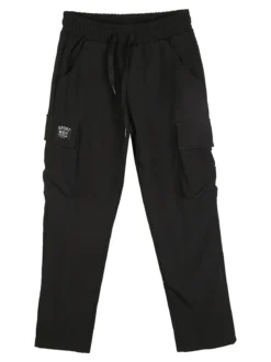 Mg Fashion Studio Pantaloni da ragazzo cargo con interno in pile - nero
