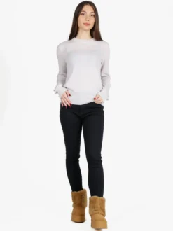 Mimoii Maglione donna in misto lana e cashemere con bottoni decorativi
