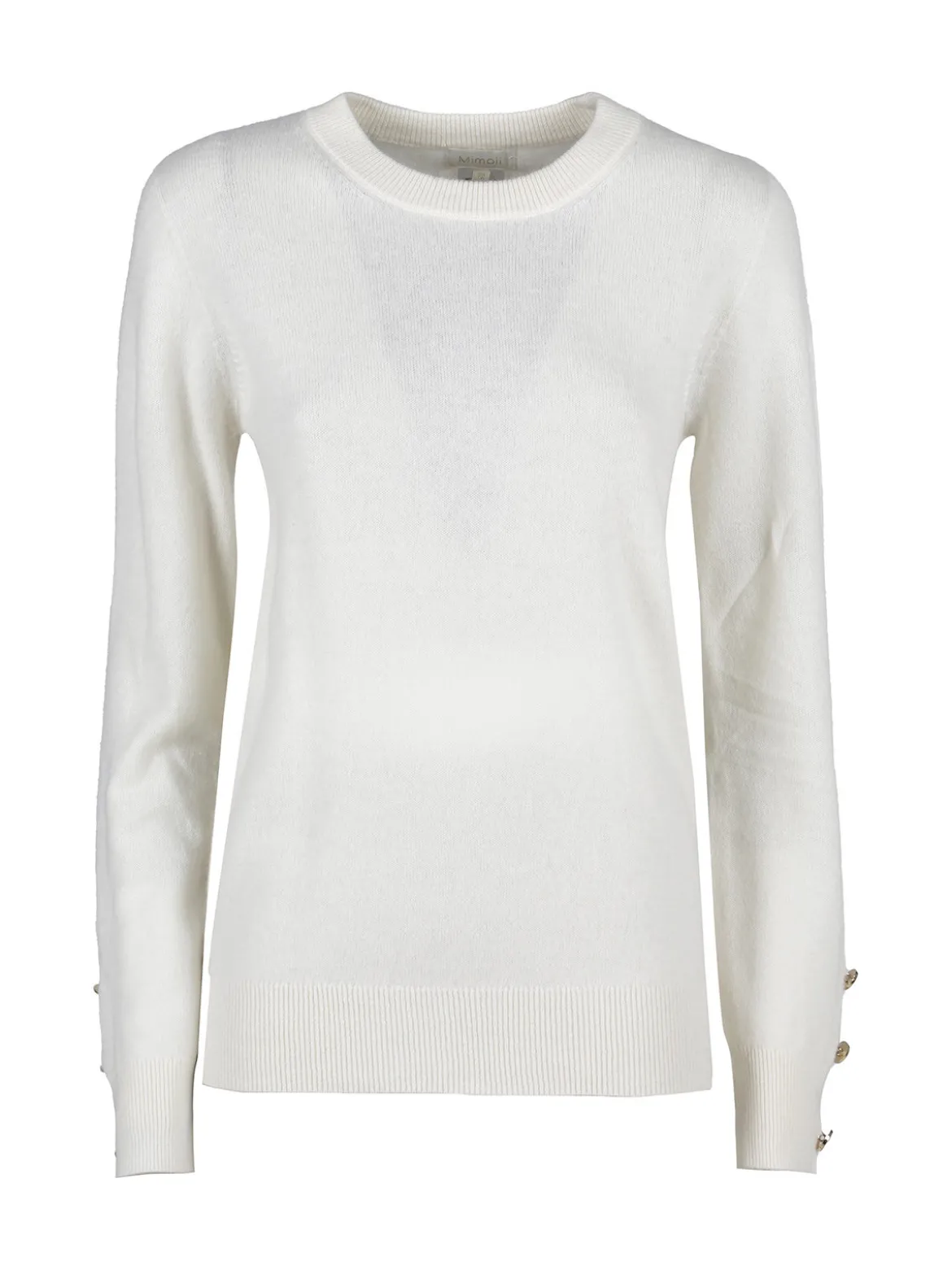 Mimoii Maglione donna in misto lana e cashemere con bottoni decorativi