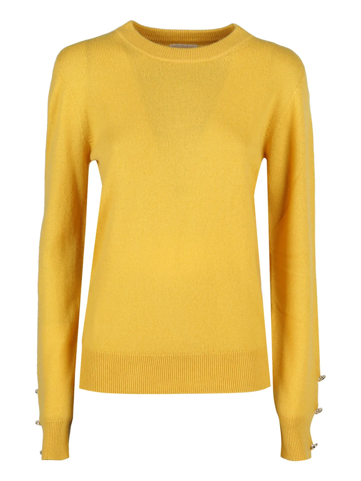 Mimoii Maglione donna in misto lana e cashemere con bottoni decorativi