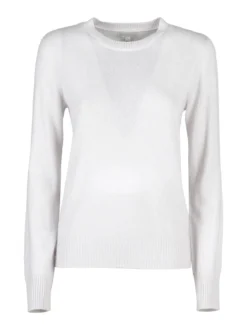 Mimoii Maglione girocollo da donna in misto lana e cashemere