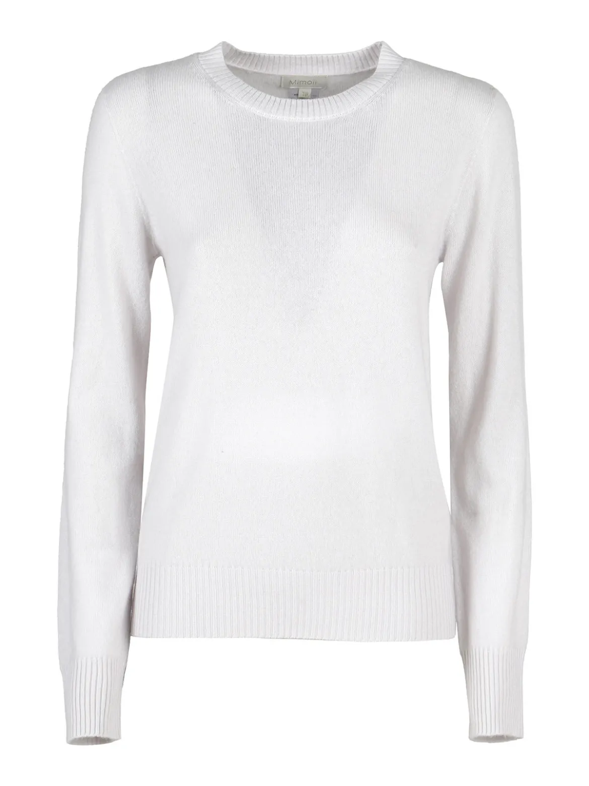 Mimoii Maglione girocollo da donna in misto lana e cashemere