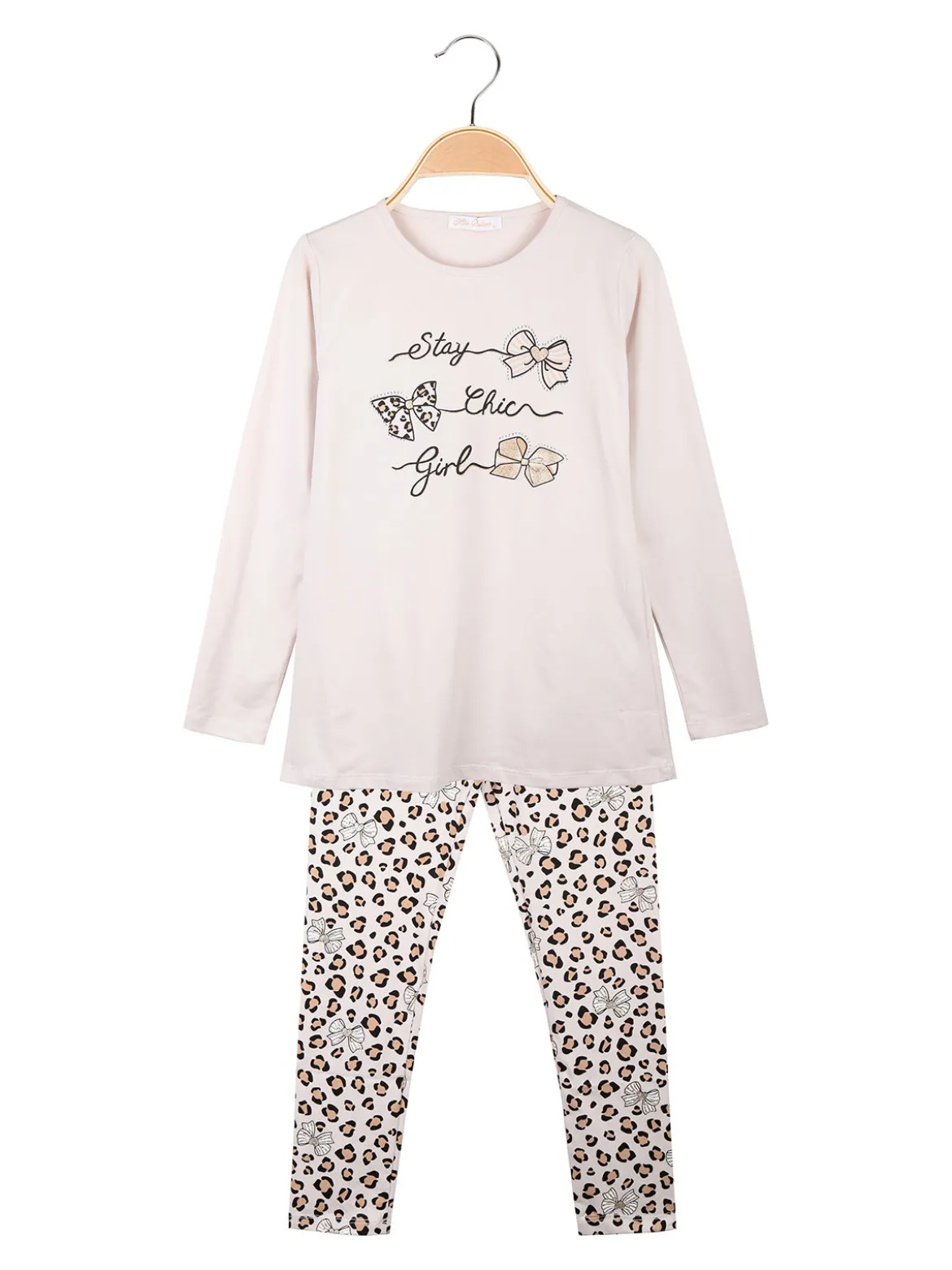 Miss Bellina Completo 2 pezzi da bambina con maglietta e leggings