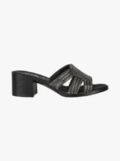 Miss Desiree Ciabatte donna con strass e tacco largo