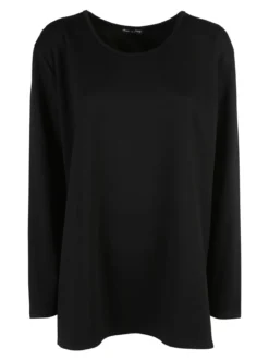Miss E Co Maglia donna con spalline imbottite linea curvy - nero