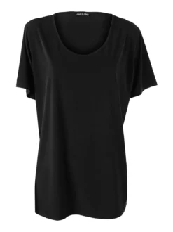 Miss E Co Set donna 2 pezzi con cardigan floreale e t-shirt in viscosa linea curvy - beige
