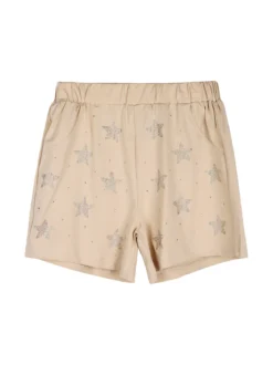 Miss Image Completo da ragazza 2 pezzi con t-shirt crop e shorts con strass