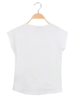 Miss Image T-shirt con scritte e paillettes