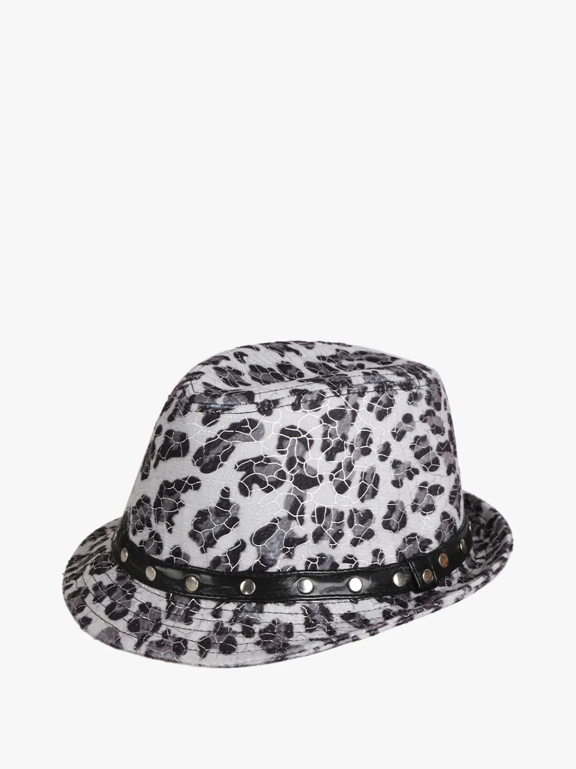 Monica Narducci Cappello donna animalier con borchie